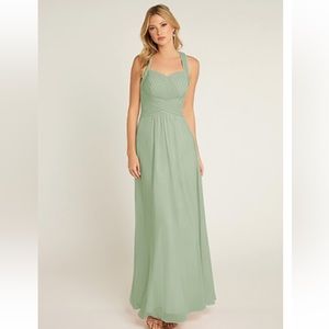 azazie claudia dusty sage dress gown - bridesmaid dress